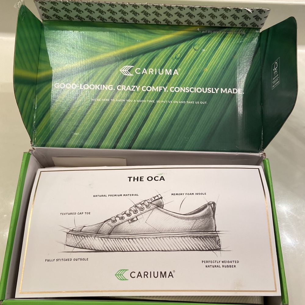 Cariuma Sand Contrast Thread Canvas OCA Low Top Sneakers Women 9.5/Men 8 New - Picture 12 of 14